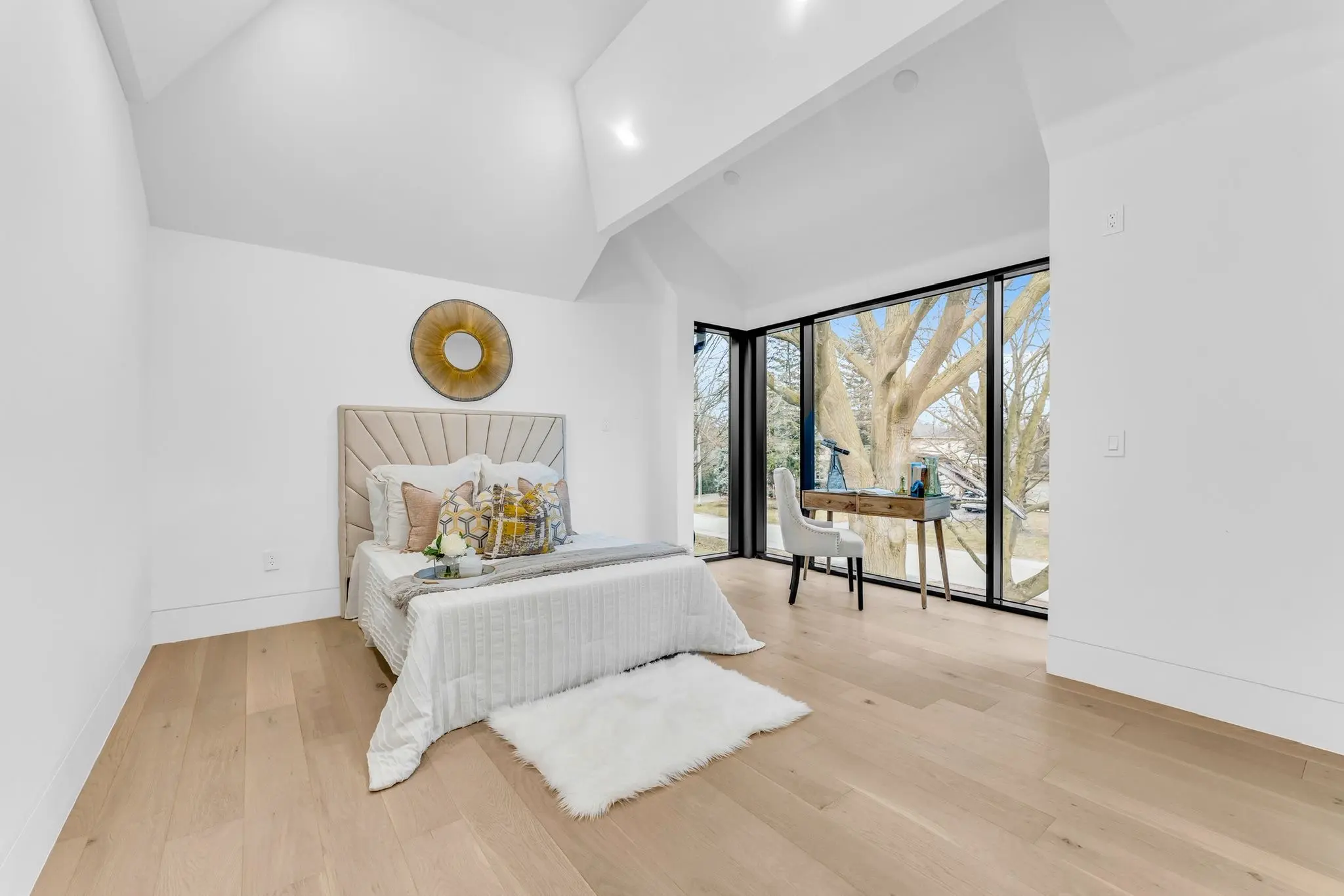 Custom staged family room in Brampton GTA